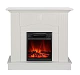 EL Fuego Elektrokamin Trondheim S Kamin Dekokamin Kaminofen Elektroofen Ofen MDF Weiss