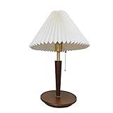 PAREKS Schreibtischlampe Moderne kleine Tischlampe, niedliche Nachttischlampe, rustikale Schreibtischlampen mit weißem Stoffschirm for Wohnzimmer, Schlafzimmer, Arbeitstischlampe