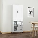 TALCUS Möbel mit Highboard, Hochglanz, Weiß