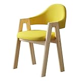 MBNKMEBU Ohrensessel Bürostühle Stühle Esszimmer Chair Schreibtisch Stuhl Luxus Sessel Esszimmer Moderne Esszimmerstuhl Holz für Wohnzimmer, Esszimmer, Schlafzimmer, Balkon (Color : Yellow)