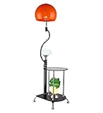 MUZIZY Stehlampen für Wohnzimmer Orange Stehlampe, moderne Tischlampe im minimalistischen Stil Stehlampen Happy Many Times