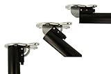 MS Beschläge® abklappbares Tischbein Möbelfuss Tischfuss ø 50mm aus Metall Höhe 870mm (Schwarz)