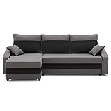 Sofini Ecksofa Hewlet mit Schlaffunktion! Best Ecksofa! Eckcouch mit Bettkasten! (Haiti 14+ Haiti 17)