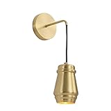 XIBANY Wandleuchte Nordic Kupfer Metall Wandleuchte Moderne kreative einfache europäische Balkon gebürstete Chrom-Finish Wandleuchte Retro Wohnzimmer Wandleuchte Esszimmer Li Feito na China