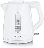 Severin Wasserkocher (2.200 W, ca. 1,0 L, 360° Central-Cordless-System) weiß