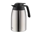 THERMOS Isolierkanne THV, Edelstahl 1,5L, Edelstahleinsatz, große Öffnung, spülmaschinenfest, 4026.205.150, Thermoskanne hält 12 Stunden heiß, ideal als Kaffeekanne oder Teekanne, Kanne für 10 Tassen