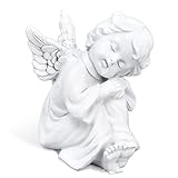 Cherubs Angels Figur, Deko Engel Figur, Kleine schlafende Engelsstatuen Entzückende Engelsskulptur für Indoor Outdoor Home Garden Dekoration