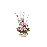 Künstliche gefälschte Blumen Orchidee künstliche Blumen, floral Anordnung Seidenblume Floral, Wohnzimmer Tisch Simulation Blume Set Gefälschte Blume Dekor Blumensträuße Dekorationen ( Color : A )