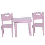 TOYANDONA 1 Set Puppenhaus-Tisch Und Stühle Holzmöbel Kindertisch Und Stühle Holz-Schreibtischstuhl Tisch-Stühle-Set Mikro-Möbel Ornament Wohnzimmermöbel Mini-Tisch Und