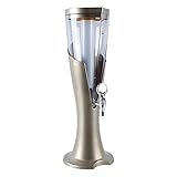 TEMKIN Getränkespender for Partys, 3L Biersäule mit Eiskühlung und LED-Lichtern, Bierturm, Bierzapfanlage, Getränkespender mit Zapfhahn, Trinksäule, Party, Bar und Zuhause Bier