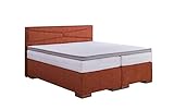 AUKONA Boxspringbett Lava 100x200, Farbe wählen und ändern, 7 Zonen Taschenfederkern-Matratze, H2 H3 H4, Viskose-Topper, Lieferung und Aufbau kostenlos