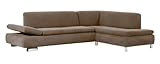 Max Winzer 28712632051753 Polsterecke Tournai 2.5-Sitzer mit Ecksofa rechts samtiges Flachgewebe, sahara