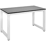 Schreibtisch höhenverstellbar, 120 x 60 cm, Computertisch, Stehpult, PC-Tisch, Bürotisch, Bürotisch aus Holz für das Büro, Wohnzimmer, Zuhause, Büro (schwarz)