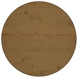 TEKEET Wohnmöbel Tischplatte braun Ø80x2,5 cm Größe Massivholz Kiefer