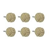 Set mit 6 Stück Turk's Head Rope Knot Cabinet Knob Decorative Schubladengriffe Nautische Dekoration