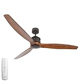 Lucci air Airfusion Akmani Design-Deckenventilator, 152 cm Durchmesser, ECO-Motor (35W), mit Fernbedienung (6 Stufen)