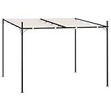 Pavillon mit Ausziehbarem Dach, BULANED Faltpavillon, Pergola, Partyzelt, Standmarkise, Sonnenzelt, Garten Pavillion, Grillpavillon,300x300x233 cm Creme