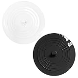 Seatery 2 x Silikon-Abflussstopfen für die Küche, Badewanne, 15,2 cm, Universal-Ablaufstopfen für Badezimmer, Waschwanne, Allzweckspüle, gewerbliche Spüle, Ablaufabdeckung