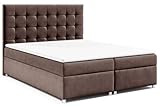 Best for Home Boxspringbett mit Bettkasten Trinity K-9 Bonellfederkern inkl. Topper 180x200 Braun