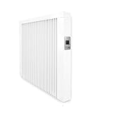 anapont Elektroheizung mit Schamottekern 1300 Watt - Flächenspeicherheizung - Elektroheizkörper - mit Speicherstein Schamotte - mit Thermostat - energiesparend - Made in Germany