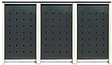 3 Tailor Mülltonnenboxen Basic Duo für 240 Liter Tonne/Stanzung 2 / Farbe RAL 7016 Anthrazit/Rahmen RAL 9006 hell Grau/Verschönern Sie Ihre unansehnliche Mülltonnen in Ihrem Hof und Garten!