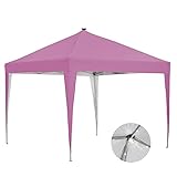 3 x 3 m Pop-Up-Zelt, solarbetrieben, LED-Licht, tragbar, Partyzelte, Pink