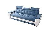 Robin Diana Sofa mit Schlaffunktion ohne Bettkasten 3 Verstellbare Kopfstützen Wohnzimmer-Sofa Schlafsofa Freistehende Couch Schlafcouch Wohnzimmermöbel Wohnlandschaft