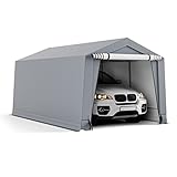 COSTWAY Garagenzelt Carport, Maße: 490 x 290 x 245 cm, Zeltgarage mit Türen, Weidezelt Lagerzelt Garage Unterstand, Autounterstand für SUV, Boot, Fracht, Outdoor-Events