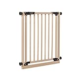 Safety 1st Essential Wooden Gate, Ausziehbares Schutzgitter, Klemmgitter für Treppen, Babygitter auch für Hunde Geeignet, 6 Monate - 2 Jahre