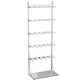 LXBAMKEA Modern Kleidung Retail Kleiderständer, 5 Schichten Handelsklasse Ornament Display-Rack, Bodenstehend Hausschuhe, Socken, Unterwäsche, Schmuck, Accessoires Lagerung Halter (Color : Silver, S