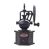 AVLUZ Manuelle Kaffeemühle aus Holz im antiken Vintage-Stil mit polygonalem Einsteller for Gewürze, Nüsse, Kräuter, for Kaffeeliebhaber