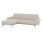 HOMELIV. Tulip Ecksofa in Sand inkl. Ottomane Links, 245x171x87 cm, verstellbare Rückenlehne, hoher Sitzkomfort in modernem Design