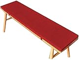 ERNZI Indoor Outdoor Bankkissen mit Krawatte,weiches Patio-Sofa-Sitzkissen Garten Wicker Love Sofakissen 48 Zoll,waschbare Ersatzmatratze für Veranda-Schaukelbank Fresko-Bank-Esssitz,C Rot