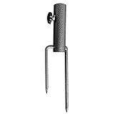 Yuciya Schirmständer, Sonnenschirmspieß für den Außenbereich, Garten, Rasendorn mit Griffhalter für Sonnenschirm