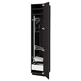 Ikea METOD/MAXIMERA Hochschrank mit Reinigungsinnenraum, 40x60x200 cm, schwarz/Kungsbacka anthrazit