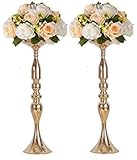LILIKY 3 Stück Metallvase Goldtisch Top Vase Künstliche Blumenarrangements Dinner Jubiläum Geburtstagsveranstaltung Home Office Garten (Size : XXL)