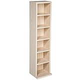 TecTake CD DVD Ständer Regal für bis zu 102 CDs - Diverse Farben - (Buche | Nr. 401699)
