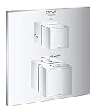 GROHE Grohtherm Cube | Thermostat-Brausebatterie mit integrierter 2-Wege-Umstellung und SafeStop Sicherheitsfunktion | chrom | 24154000