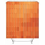 Whoiy Duschvorhang 120X180 Anti Schimmel, Duschvorhang Eckbadewanne Polyester Bath Curtains Rechteckige Form Orange für Outdoor Hotel