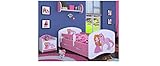 BDW Kinderbett mit Matratze und Bettkasten 140/160/180/190 Verschiedene Varianten Mädchen ROSA !!! (Prinzessin mit Einhorn, 180x90)