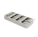 BOAA Fresh Besteckorganizer mit neun Fächern (hellgrau) für Schublade Küche, Besteckkasten, Ordnungssystem Küche, Schubladen Organizer Küche, Aufbewahrung Küche, 16,5cm Breite