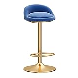 Exquisite Barhocker, moderne Küchenhocker, drehbare Barhocker mit Rückenlehne, höhenverstellbarer Pub-Hocker, mit Chromsockel und Pedalen, für Zuhause, Bar, Esszimmer, Büro, Küche, Thekenstühle (Farbe