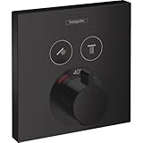 hansgrohe Unterputz Theromstat Shower Select, für 2 Funktionen, Mattschwarz