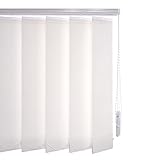 Liedeco Vertikalanlage Lamellenanlage Lamellenvorhang Vertikaljalousie | Lamellenbreite 89 mm | Höhe 180 cm, oder 250 cm | kürzbar | weiß (200 x 250 cm)