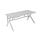 AOKLEY Arbeitstisch büro Desktop-PC-Tisch, weißer Gaming-Tisch, Live-einfacher Schlafzimmertisch, Heimtisch, schwarz-weißer PC-Tisch Laptop-Tisch Büromöbel (Color : Wit, Size : 100 * 60 * 74cm)