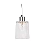 Pauleen 48123 Gleaming White Pendelleuchte max20W E27 Pendellampe Kristall-Look Glas/Chrom 230V Glas