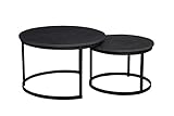 Polini Home Couchtisch-Set 2-teilig DOKKUM dunkelgrau/schwarz