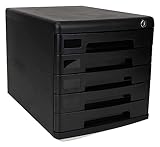 TUBBEK Aktenschrank Büroschubladen abschließbarer Aktenschrank aus Kunststoff, multifunktionale Schubladenaufbewahrungseinheit, Büro A4 Box -C kleiner Aktenschrank (Farbe: C)