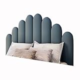 XILYZMO Bett Kopfteil Wandpolster, PU Gepolstert Bett Kopfteil, Widerstandsfähig Technologischer Stoff Anti-Kollision Kissen, Spielzimmer Schutzplatte (Farbe : Blau, Größe : 180x70cm)