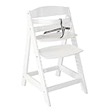 roba Treppenhochstuhl Sit Up III - Mitwachsender Baby Hochstuhl - ab 6 Monaten - Kinderhochstuhl aus Holz weiß - Stuhl bis 70 kg belastbar